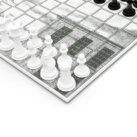 Neochess x Edward Gorey - The West Wing Marble Playing Board