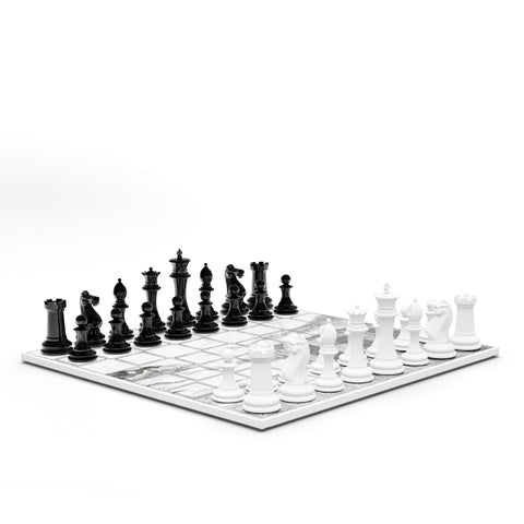 Neochess x Edward Gorey - The West Wing Marble Playing Board