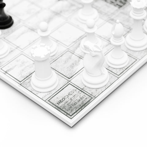 Neochess x Edward Gorey - The West Wing Marble Playing Board