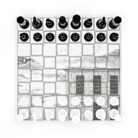 Neochess x Edward Gorey - The West Wing Marble Playing Board