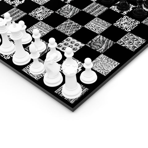 Neochess x Edward Gorey - Wooden Playing Board