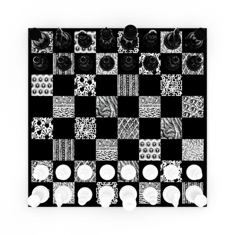 Neochess x Edward Gorey - Wooden Playing Board
