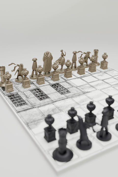 Neochess x Edward Gorey - Bronze Characters